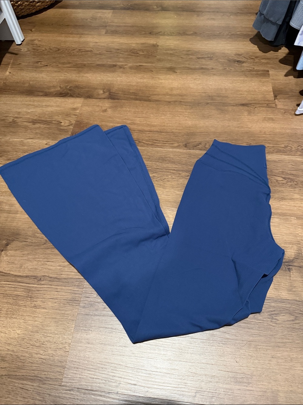 Wide-Leg Blue Women's flare leggings
